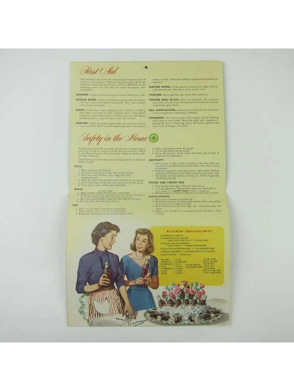 Coca Cola Advertising Wall Calendar Vintage 1956 Famous Flower Paintings